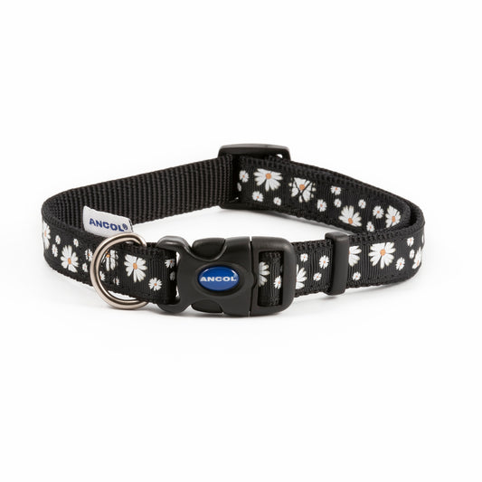 Fashion Collar Black Daisy Adjustable