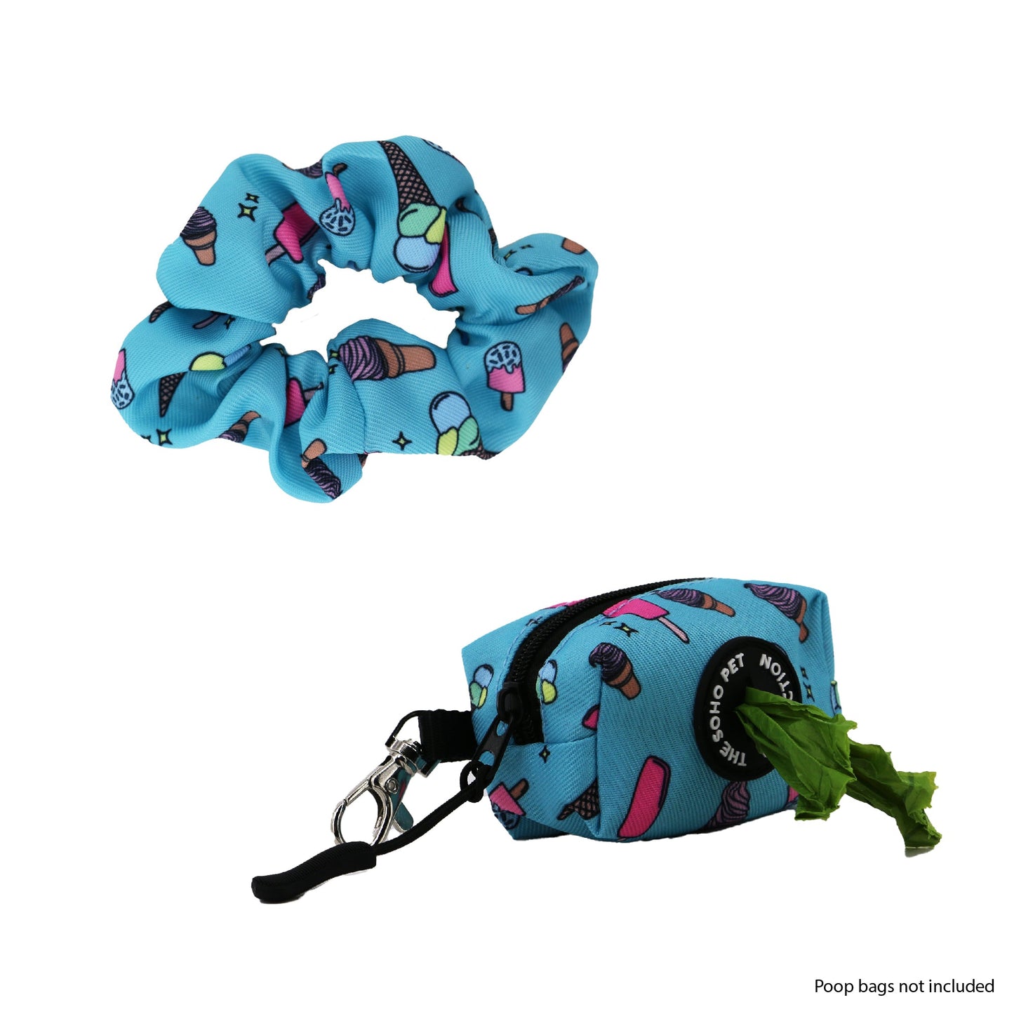 Poop Bag and Scrunchie Accessories Bundle