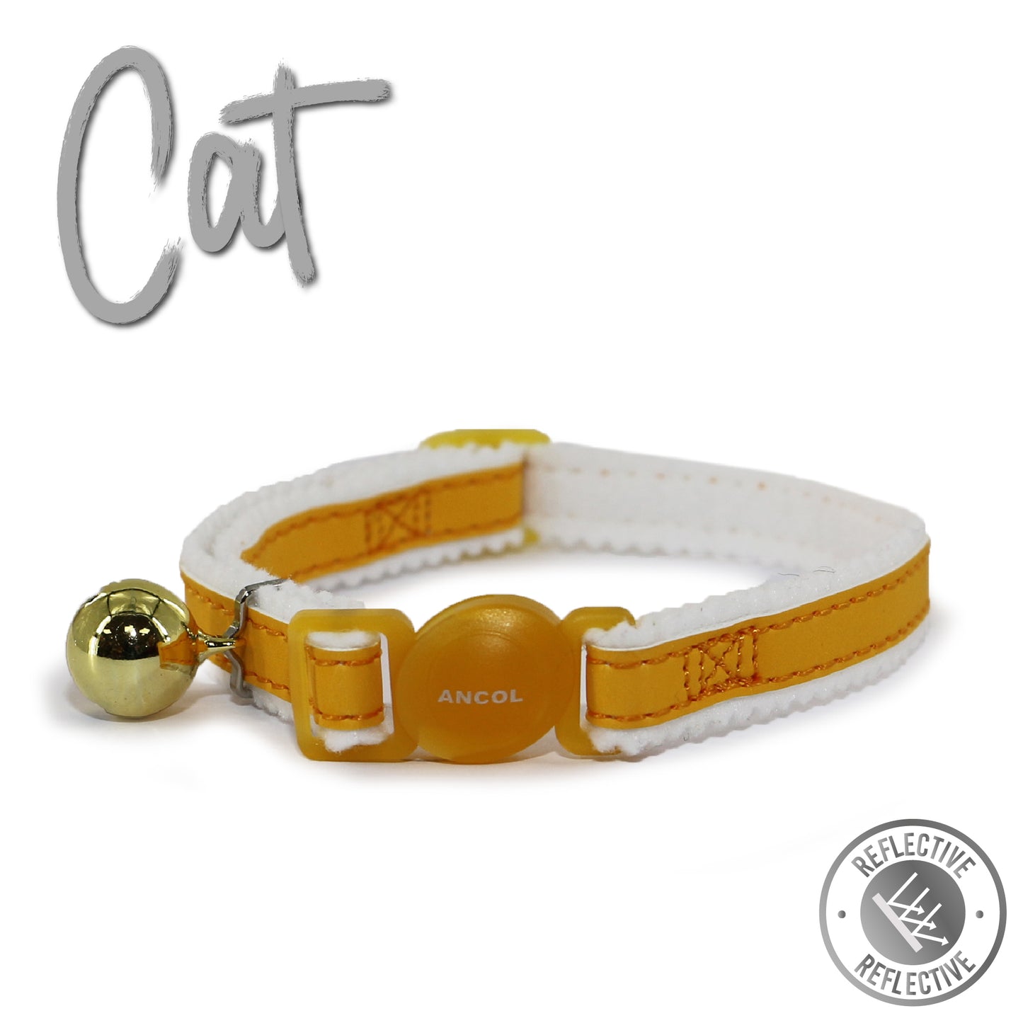 Reflective Safety Buckle Cat Collar Yellow - SuperBarket