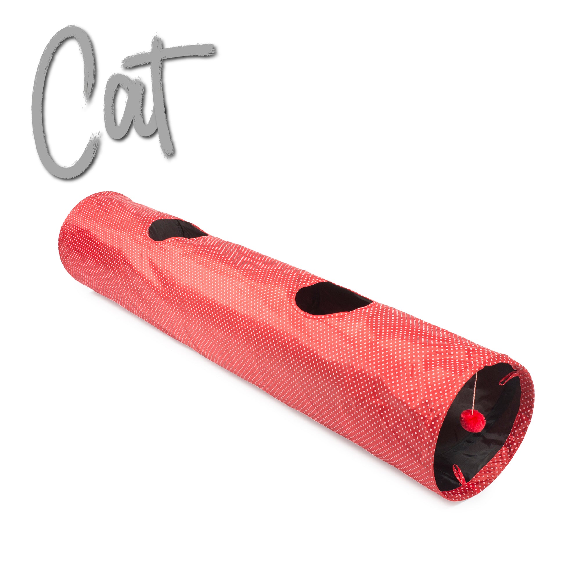 Red Polka Cat Tunnel - SuperBarket