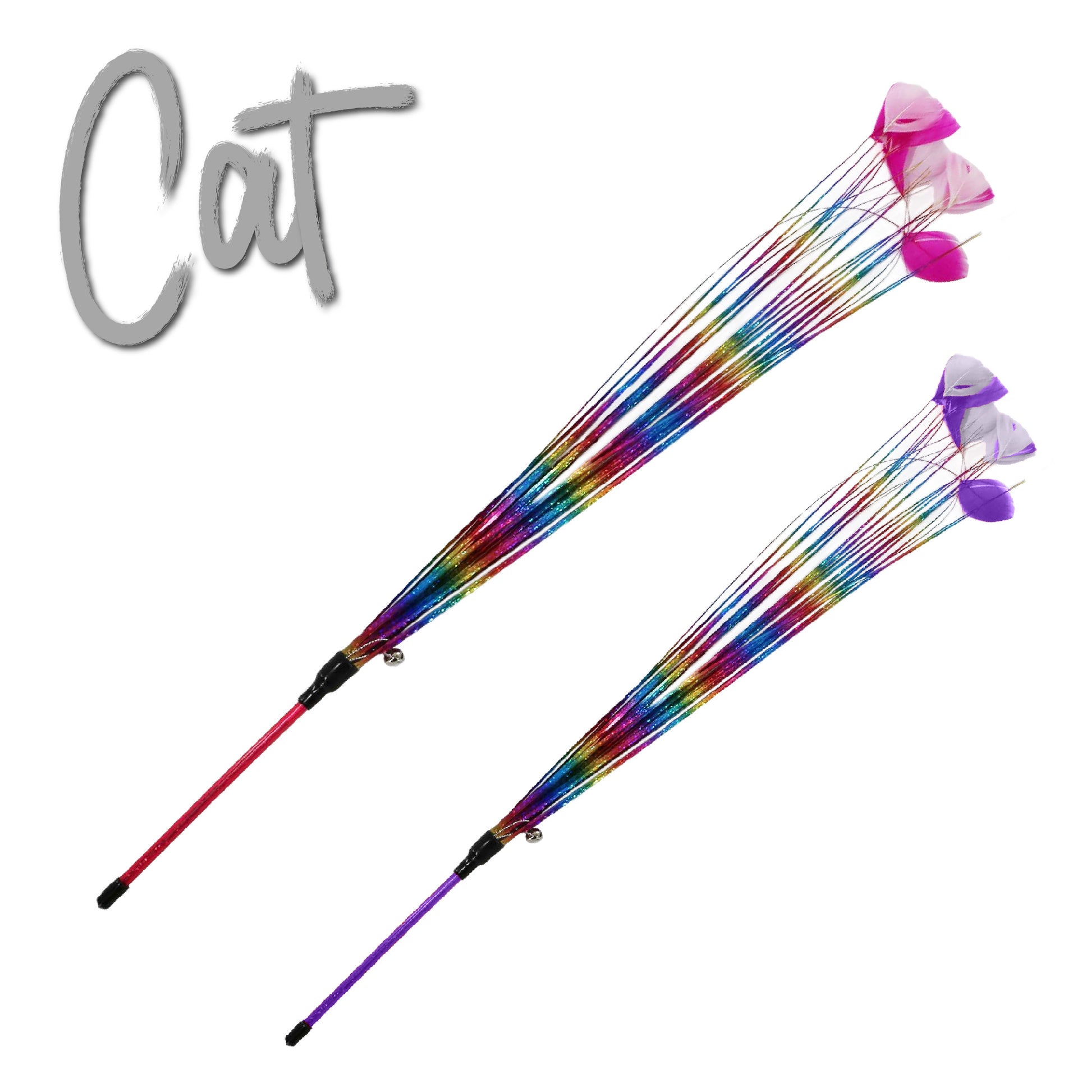 Rainbow Feather Cat Teaser - SuperBarket