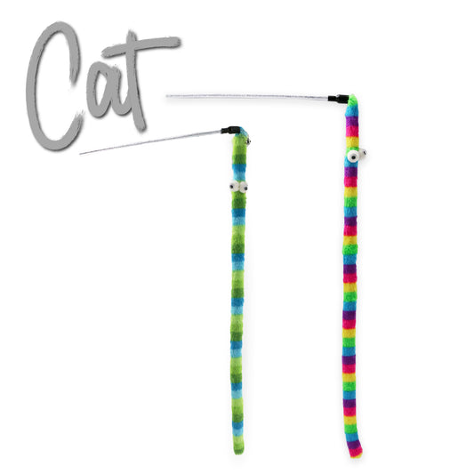 Wiggle Worm Cat Dangler Rainbow - SuperBarket