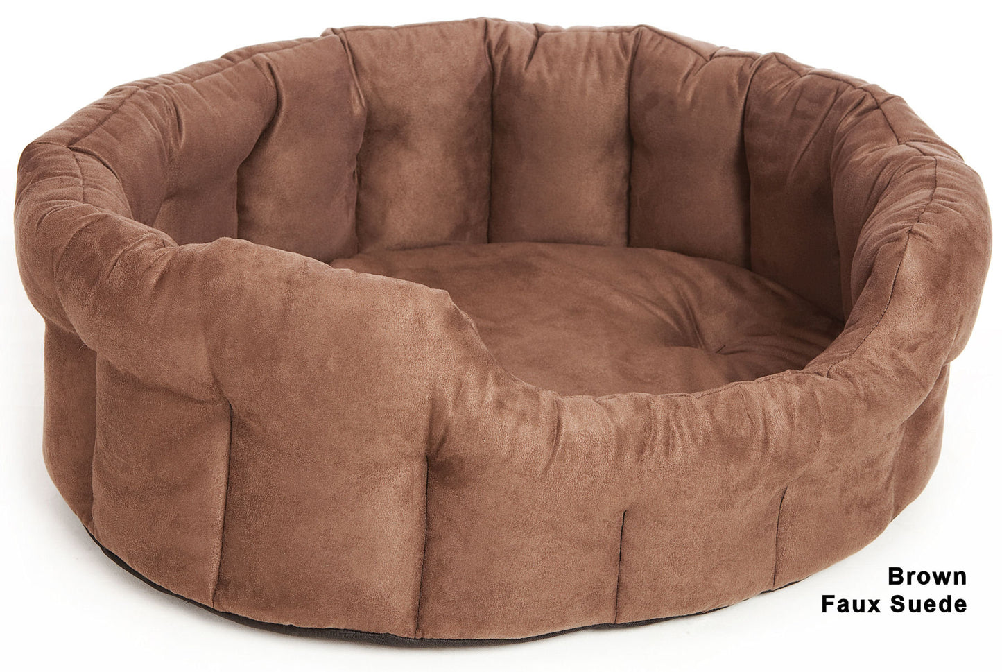 P&L Superior Pet Beds - Premium Oval Faux Suede Softee Bed