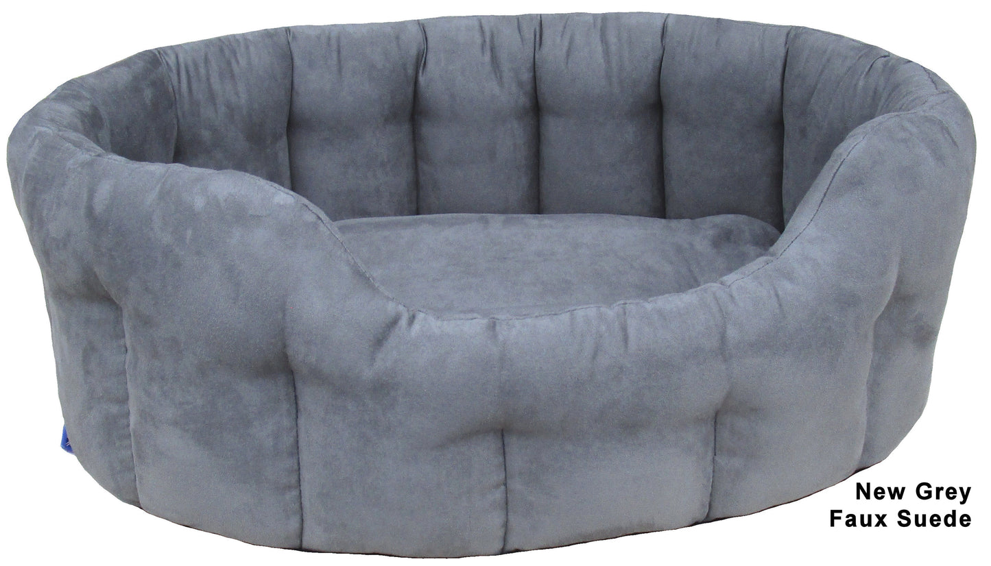 P&L Superior Pet Beds - Premium Oval Faux Suede Softee Bed