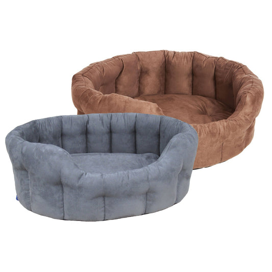 P&L Superior Pet Beds - Premium Oval Faux Suede Softee Bed - SuperBarket